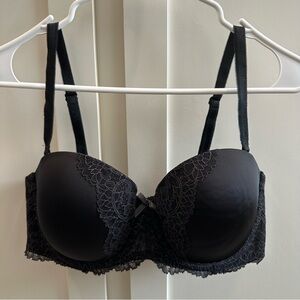Victoria’s Secret Black Floral Multi 3 Way Lace Bra NWOT Women’s Size 36D